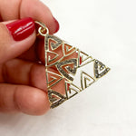 Load image into Gallery viewer, DP754. Diamond Sterling Silver Triangle Pendant
