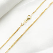 14K01. 14K Solid Gold Wheat Chain