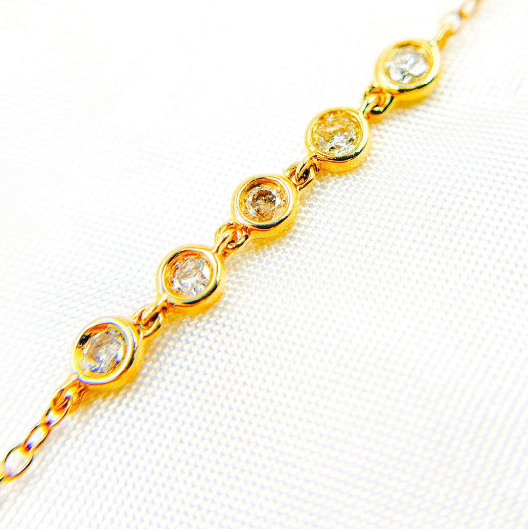 14K Solid Gold Diamond Necklace. NFC71252