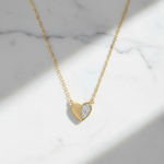 Load image into Gallery viewer, NFB72397. 14K Solid Gold Diamond Heart Necklace