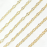 Gold Plated 925 Sterling Silver Smooth Marina Link Chain