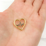 Load image into Gallery viewer, DC866. Diamond Sterling Silver Heart Pendant
