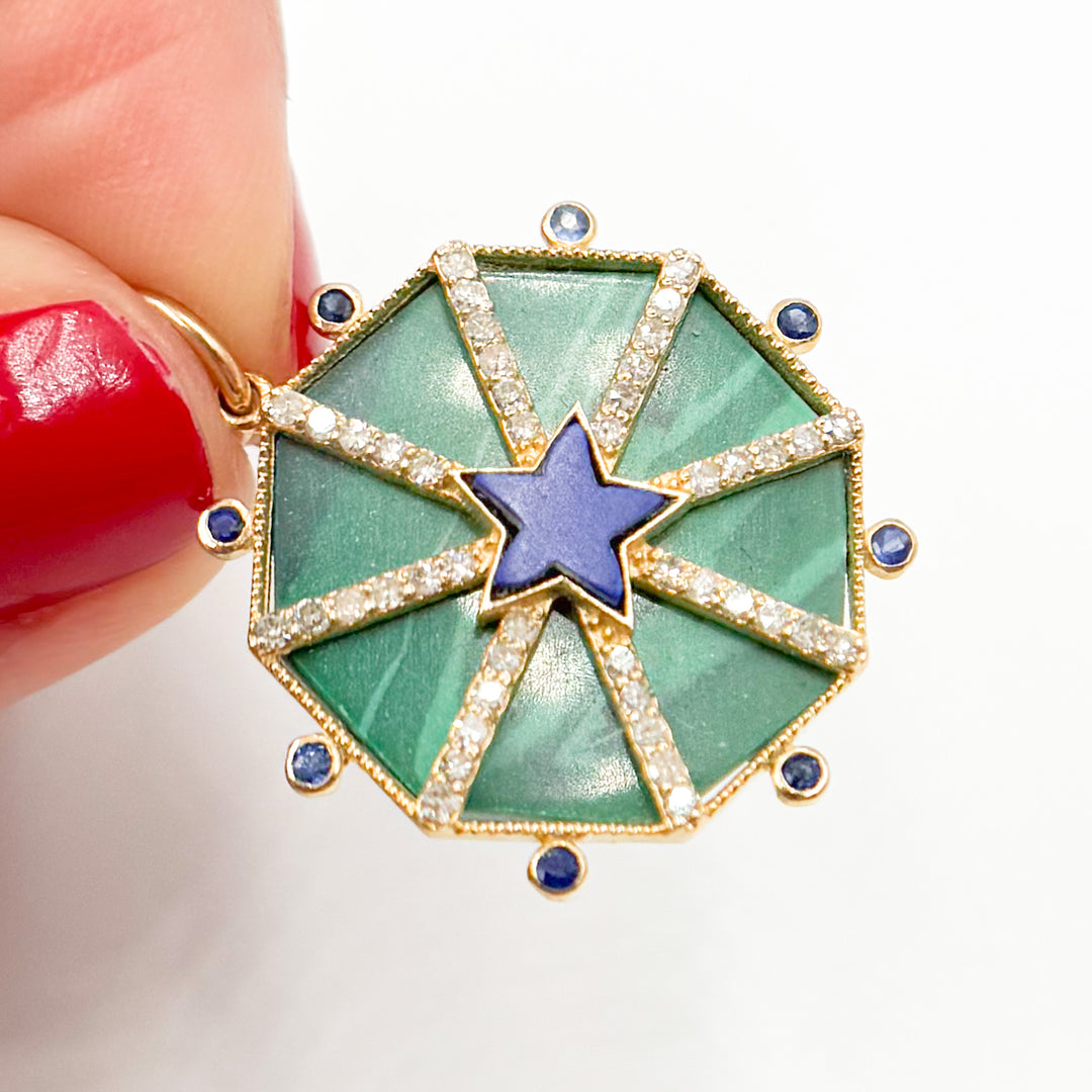 KG161. 14K Gold Star Pendants