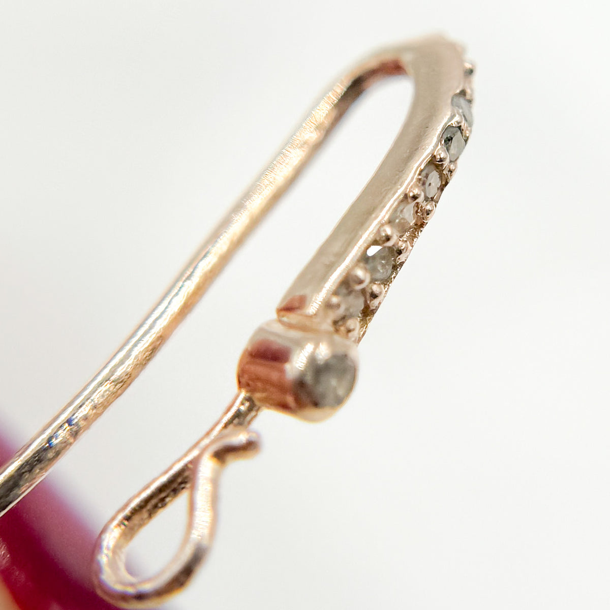 DC498. Diamond Sterling Silver Ear Wire