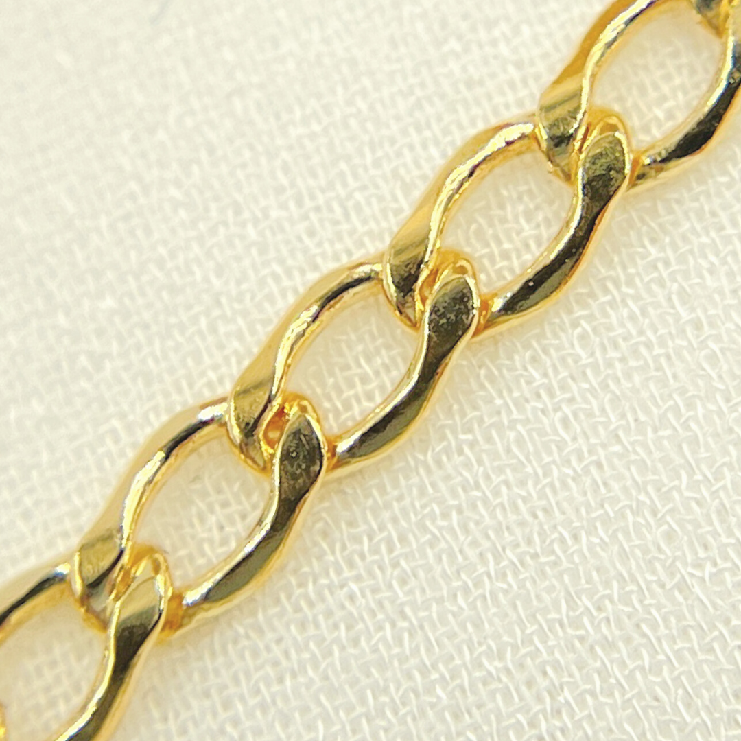 14k Yellow Gold Filled Flat Curb Link Chain. 3306CHRGF