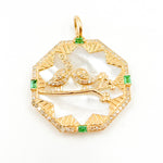 Load image into Gallery viewer, Buy Gold Octagon Birds Pendant