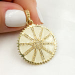 Load image into Gallery viewer, DP765A. Diamond Sterling Silver Round Star Enamel Pendant
