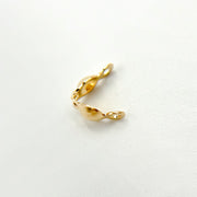4001181. Gold Filled Clamshell Bead Tip with Two Rings