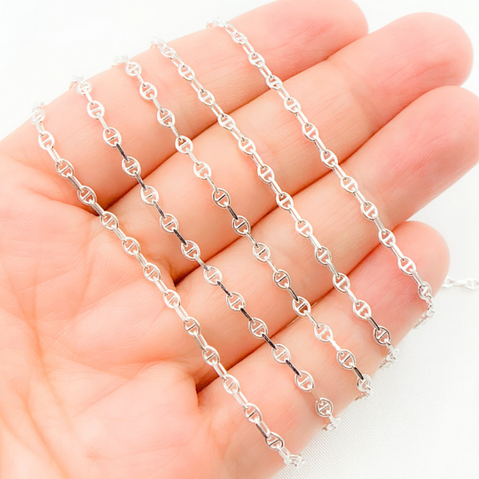 Sterling Silver Oval & Mariner Link Chain