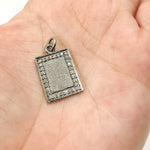 Load image into Gallery viewer, DC483. Diamond Sterling Silver Rectangle Pendant
