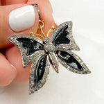 Load image into Gallery viewer, DP405A. Diamond Sterling Silver Butterfly Enamel Pendant
