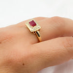 Load image into Gallery viewer, 14K Solid Gold Diamond and Gemstone Ring. RN417583
