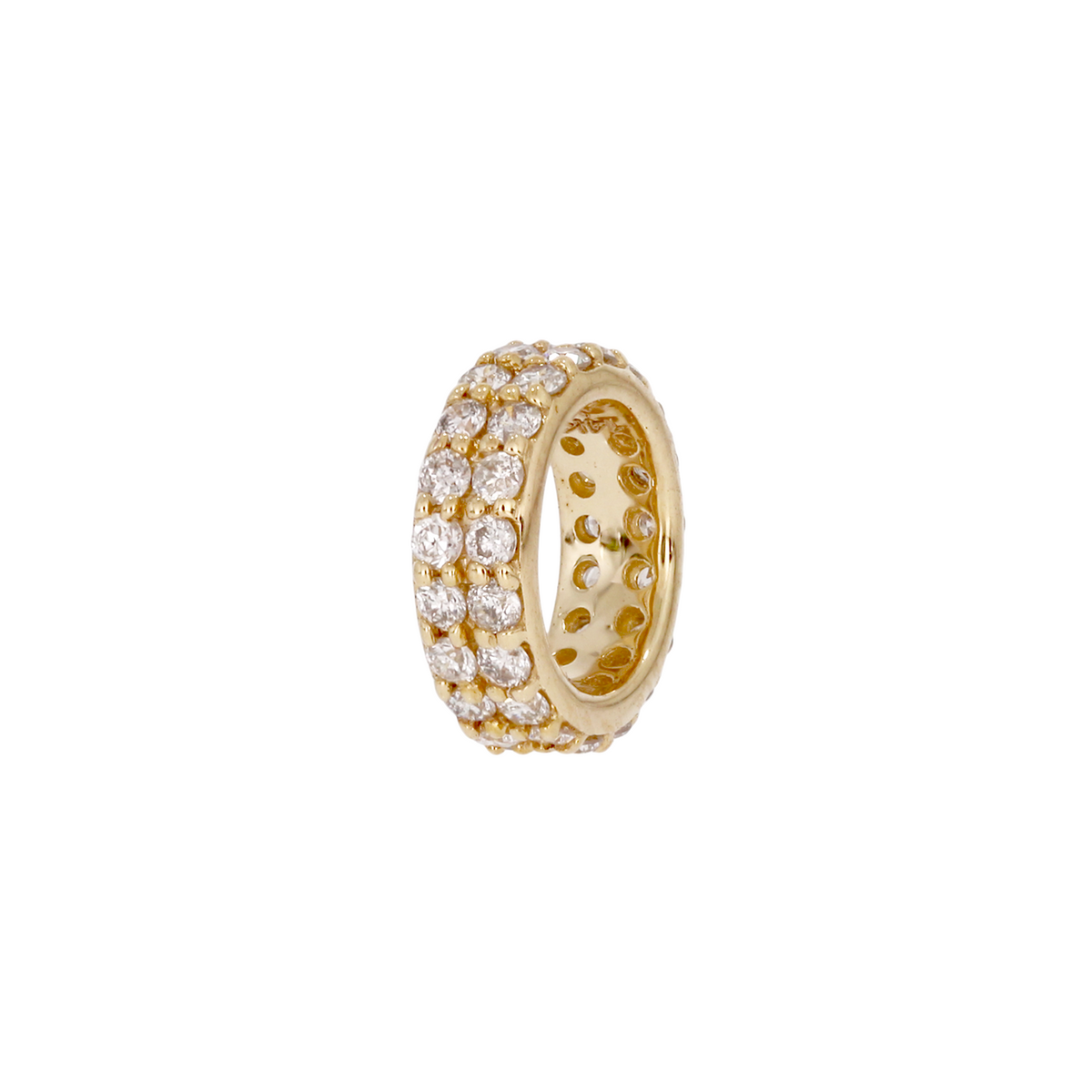 CMC00097. 14K Solid Gold Diamond Round Ring Slider