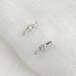 Load image into Gallery viewer, ER421062. 14K Solid Gold Diamond Bar Studs
