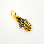 Load image into Gallery viewer, DC523. Diamond &amp; Sterling Silver Hamsa Charm
