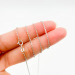Load image into Gallery viewer, Sterling Silver Flat Round Link Necklaces
