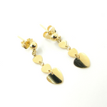 Load image into Gallery viewer, 14K Gold Dangle Earring with Hearts. GER118
