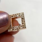 Load image into Gallery viewer, DC841. Diamond Sterling Silver Square Connector
