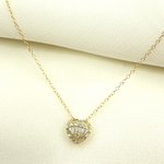 Load image into Gallery viewer, 14k Solid Yellow Gold Cable Link Marquise Necklace with Diamonds. PHE38701
