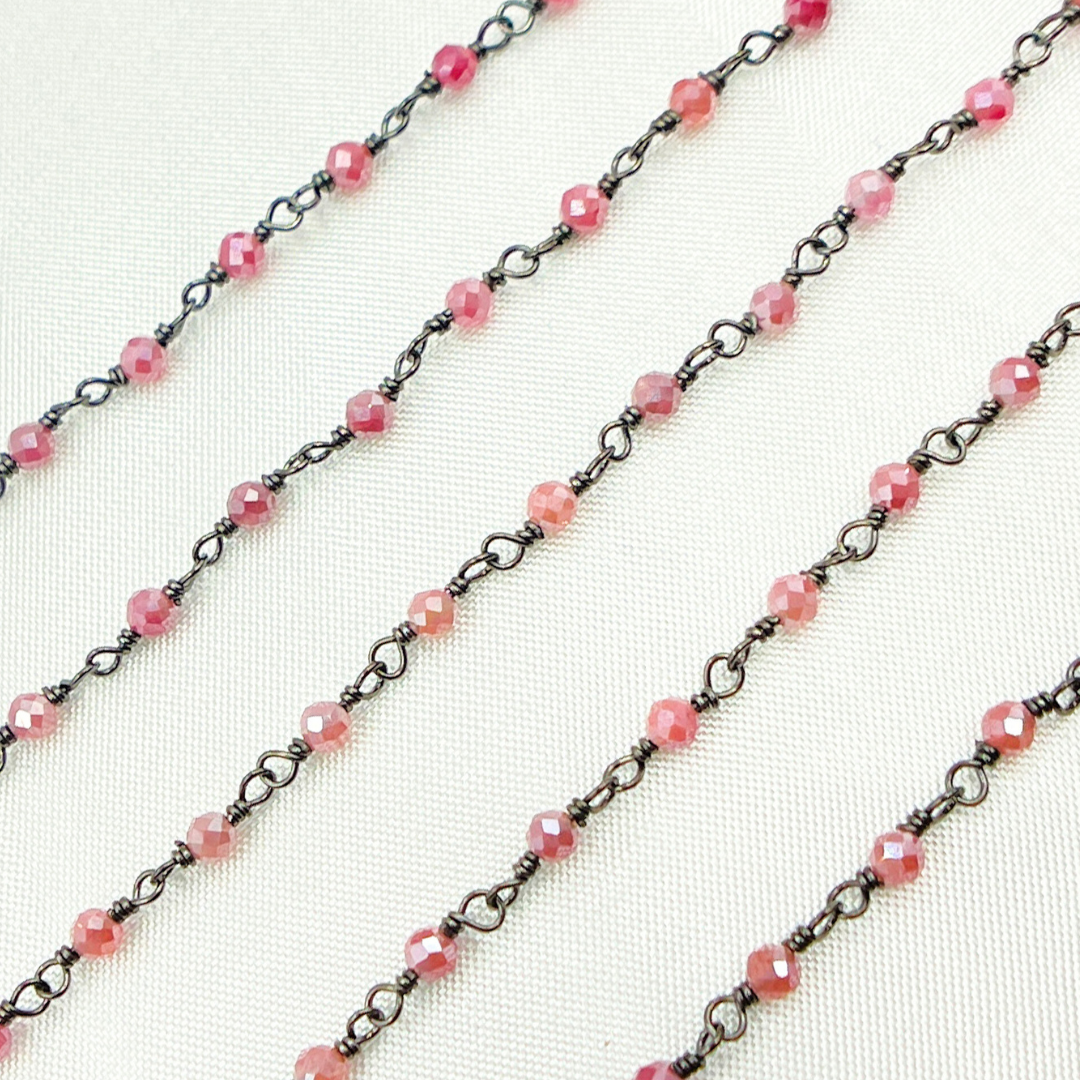 Coated Red Quartz Wire Chain. CQU24