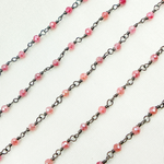 Load image into Gallery viewer, CQU24. Coated Red Quartz Wire Chain
