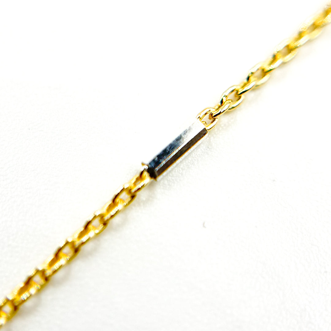 Sterling Silver Gold Plate Satellite Chain with Silver Tube Necklaces