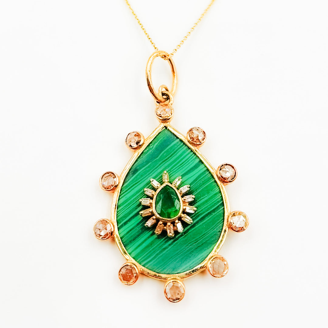 14K Gold Drop Pendant