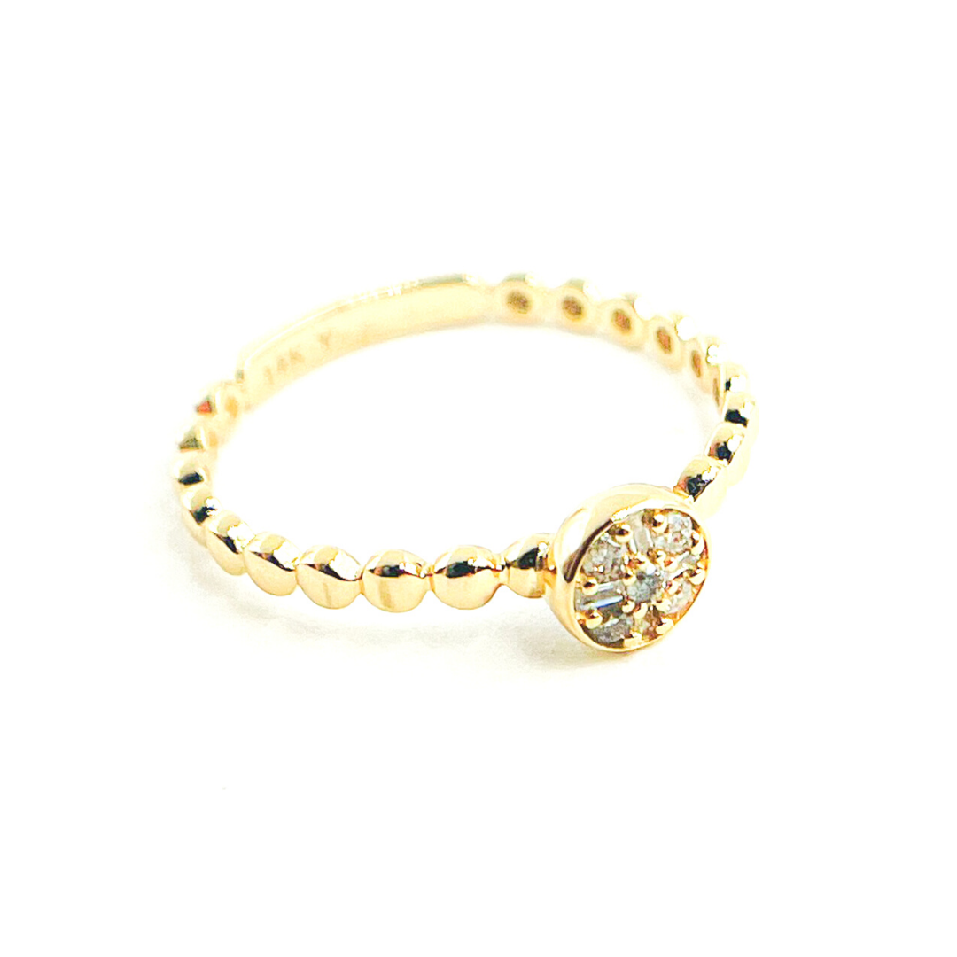 14K Solid Gold Diamond Ring. RFA16402