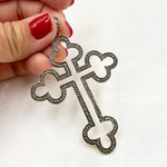 Load image into Gallery viewer, DP023. Diamond Sterling Silver Cross Pendant
