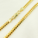 Load image into Gallery viewer, 100R04GGA3. 14K Solid Yellow Gold Flat Curb Link Necklace
