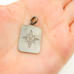 Load image into Gallery viewer, DC194. Diamond Silver Rectangle Star Pendant
