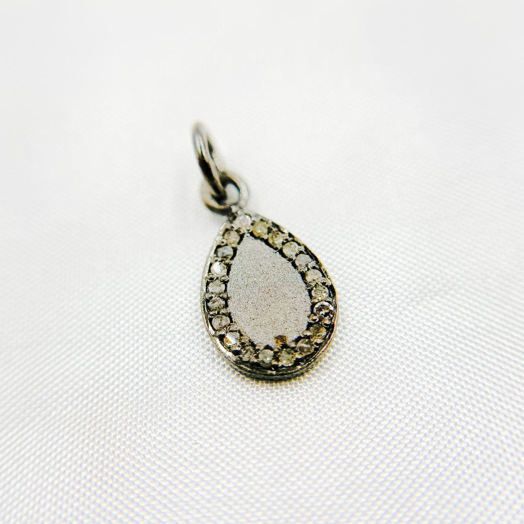 DC212. Diamond Sterling Silver Drop Charm