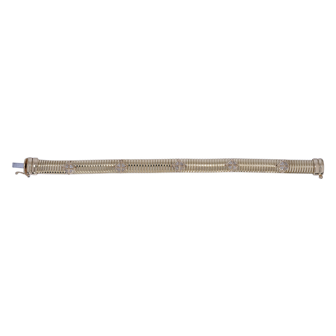 BFG61283. 14K Solid Gold Elegant Diamond Bangle