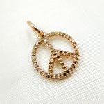 Load image into Gallery viewer, DC895. Diamond Sterling Silver Round Peace Charm
