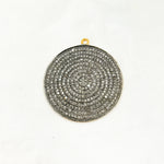 Load image into Gallery viewer, DP013. Diamond Sterling Silver Round Pendant
