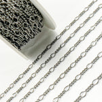 Load image into Gallery viewer, Black Rhodium 925 Sterling Silver Long and Short Link Chain. V238BR
