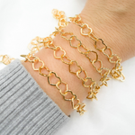 Load image into Gallery viewer, Gold Filled Flat Heart Link Chain
