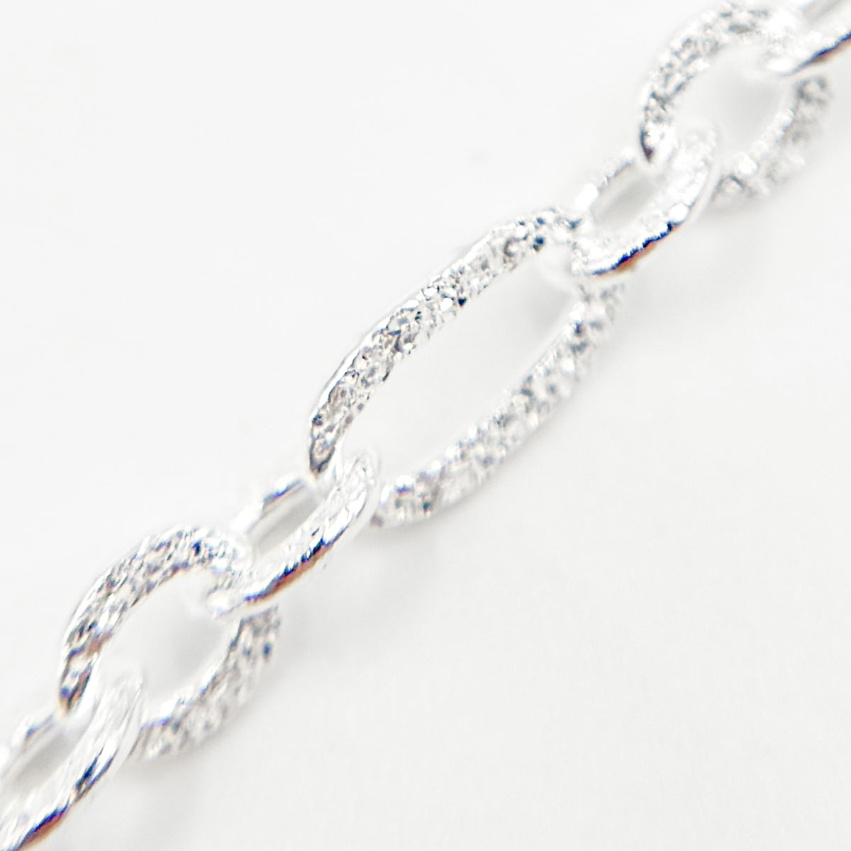 Shop Sterling Silver Textured Long and Short Link Chain