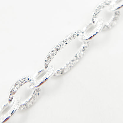 Shop Sterling Silver Textured Long and Short Link Chain