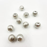Sterling Silver Seamless Brush Beads