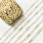Load image into Gallery viewer, V307TT. Gold Filled  and Silver Mixed Link Chain – Smooth Long Links and Twisted Short Links