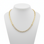 Load image into Gallery viewer, NFP71428. 14K Solid Gold Diamond Baguette Squares Necklace