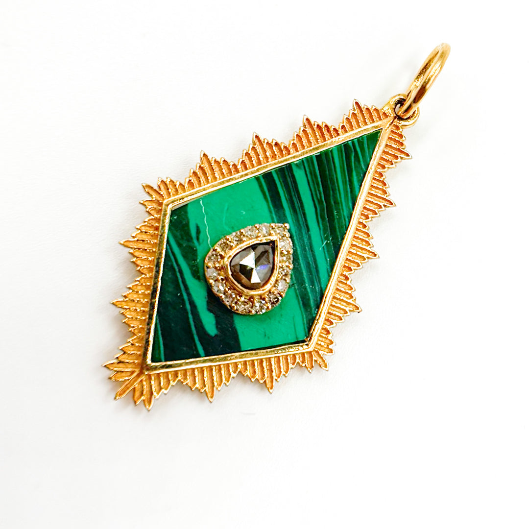 14K Gold Triangles Pendant