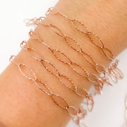 Rose Gold Plated Silver Oval Chain