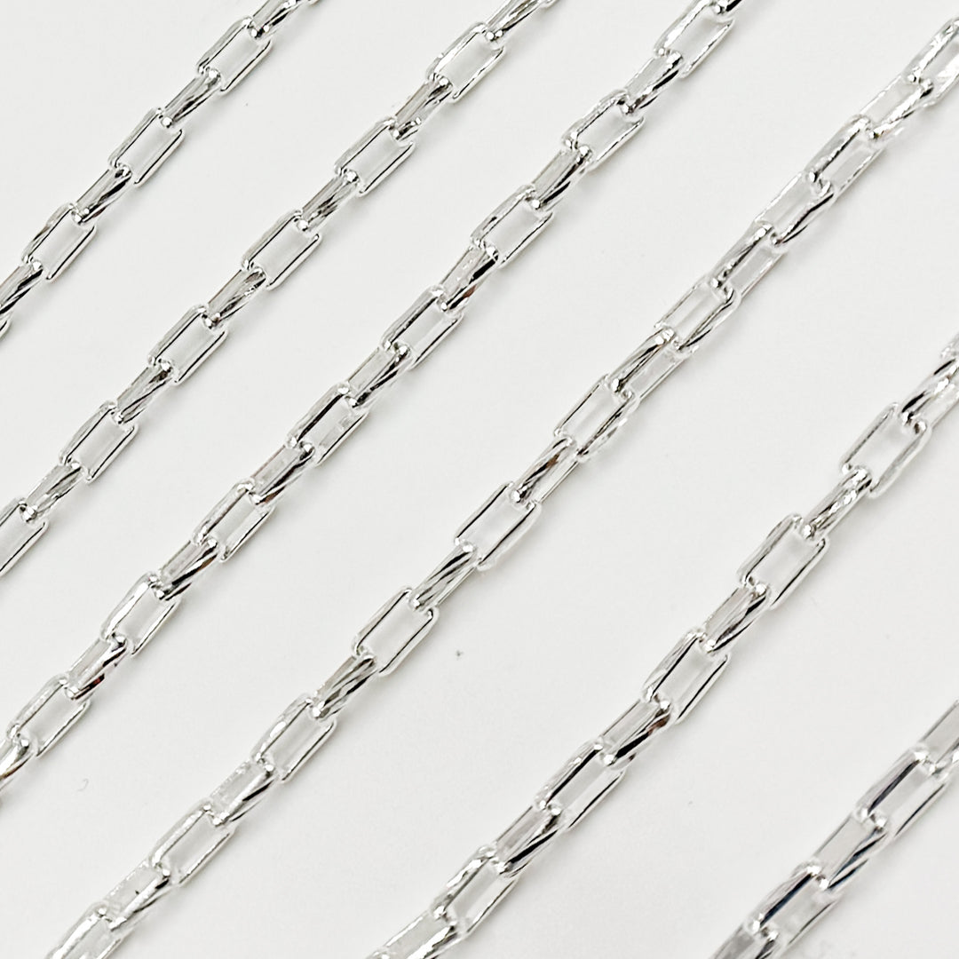 Y131DCSS. Sterling Silver Box Diamond Cut Link Chain
