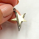 Load image into Gallery viewer, DP724. Diamond Sterling Silver Star Pendant
