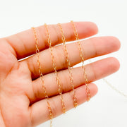 Gold Plated Sterling Silver Oval Cable Chain