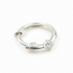 Load image into Gallery viewer, EHB56863. 14k Solid Yellow Gold Diamond Huggie Hoop Earrings