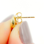Load image into Gallery viewer, GER86. 14K Solid Gold Puffed Mariner Diamond Cut Link Earrings