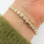 Load image into Gallery viewer, BFO61064. 14K Solid Gold Diamond Tennis Bracelet